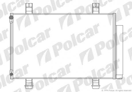 Радиатор кондиционера Polcar 7423K81K (фото 1)