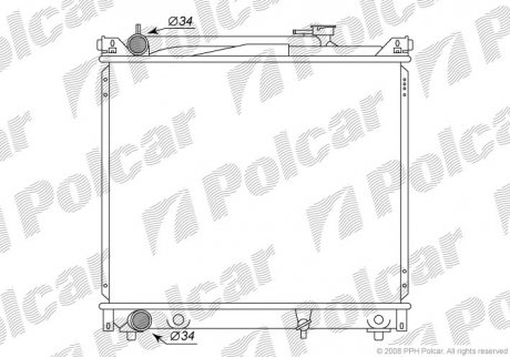 Радіатор охолодження Polcar 7424083