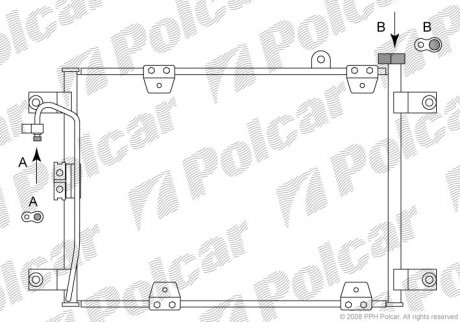 Радиатор кондиционера Polcar 7424K8C1