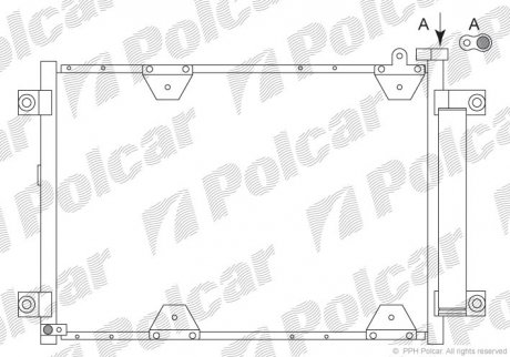 Радіатор кондиціонера Polcar 7424K8C2 (фото 1)