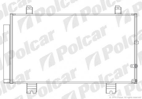 Радіатор кондиціонера Polcar 8022K81K (фото 1)