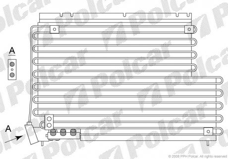 Радиатор кондиционера Polcar 9032K8B4