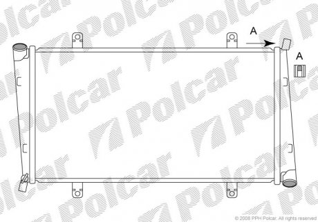 Радіатор двигуна SRL Polcar 904008-4