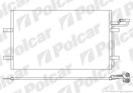 Радіатор кондиціонера SRL Polcar 9042K8C2S