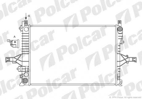 Радіатор охолодження SRL Polcar 908008-1