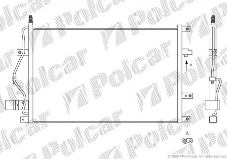 Радіатор кондиціонера SRL Polcar 9080K8C1S