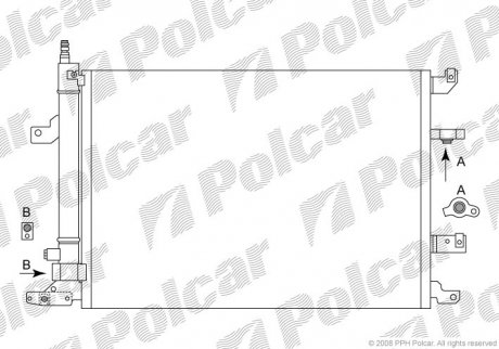 Радіатор кондиціонера SRL Polcar 9080K8C2S