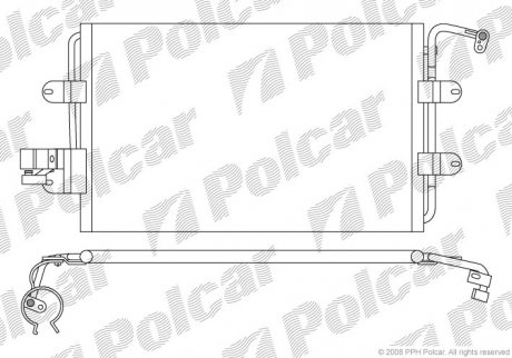 Радиатор кондиционера Polcar 9501K8C1