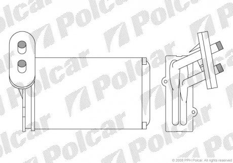 Радиатор печки VW Golf/Jetta/Passat -93 Polcar 9534N8-1 (фото 1)