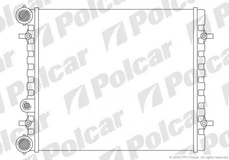 Радиатор Skoda Octavia 1.4/1.6 09.96- Polcar 954108A1 (фото 1)