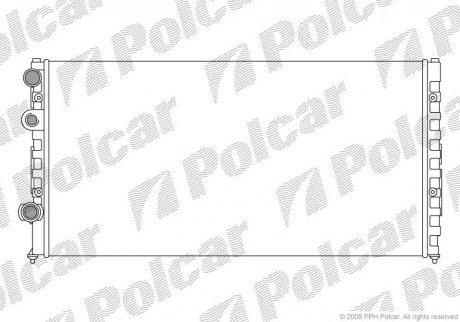 Радиатор охлаждения VW Passat 1.6-2.9 02.88-05.97 Polcar 954708A2 (фото 1)