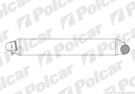 Радіатор інтеркулера Ford Galaxy/Seat Alhambra/VW Sharan 1.8T 20V/1.9Tdi 95- Polcar 9550J8-2 (фото 1)