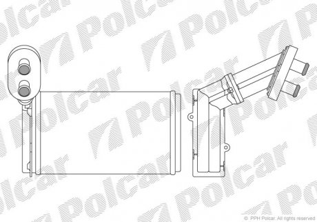 Радіатор обігріву Polcar 9550N8-1 (фото 1)