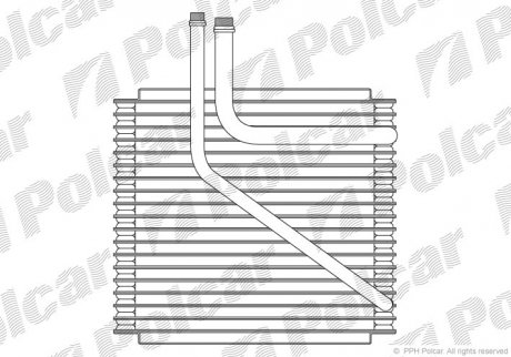 Випарник кондиціонера 9550P8-3 Polcar 9550P83