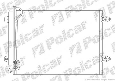 Радиатор кондиционера Polcar 9555K8C1