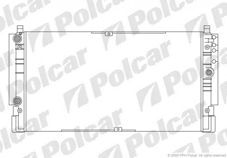 Радіатор основний VW T4 96- Polcar 956608A1