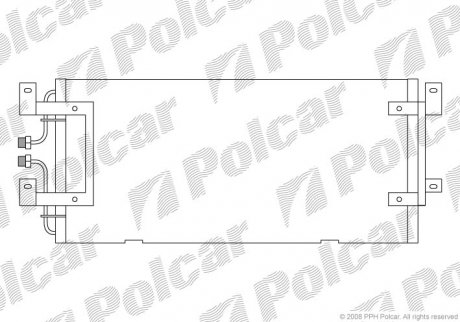 Радіатор кондиціонера Polcar 9566K8C1 (фото 1)