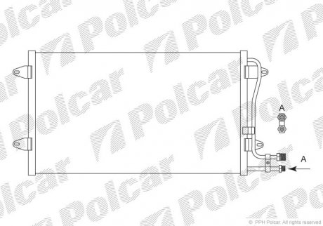 Радіатор кондиціонера SRL Polcar 9571K8C1S