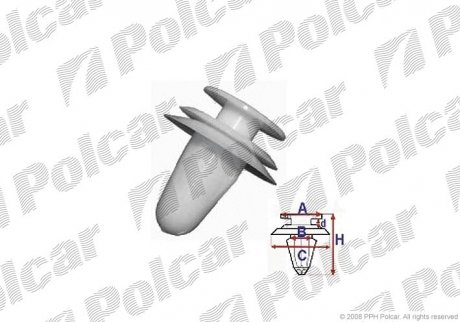 Кріплення дверної карти Polcar RXB14269