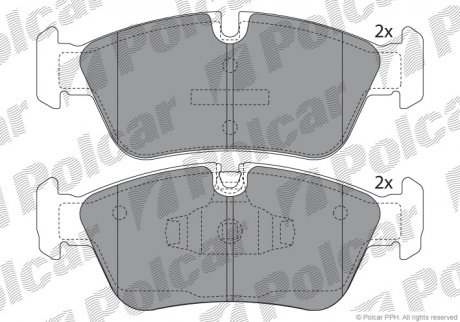 Тормозные колодки SRL Polcar S700032 (фото 1)