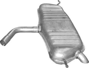 Глушитель алюм. сталь, задн. часть VW Golf V 1.4i/1.4 FSi Golf V Plus (30.614) POLMOSTROW 30614