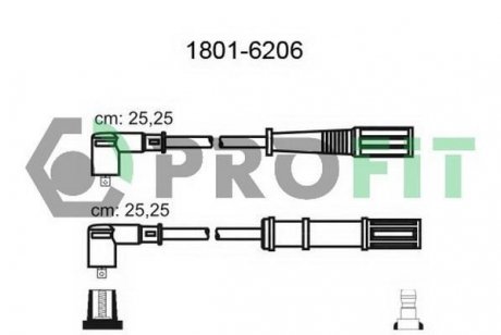 Дроти запалення, набір FIAT DOBLO 05-, GRANDE PUNTO 05- PROFIT 18016206