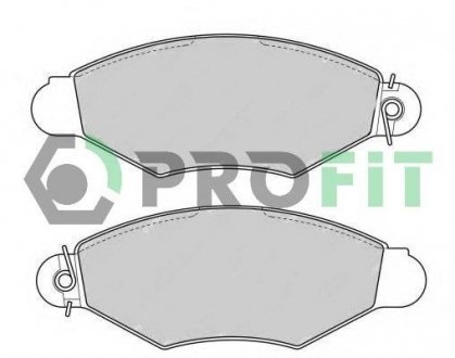 Колодки гальмівні перед. CITROEN Xsara, RENAULT Kangoo 1.2I,1.4I,1.9D 97- PROFIT 50001135 (фото 1)