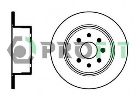 Диск тормозной OPEL VECTRA B 95-02 REAR PROFIT 50100814 (фото 1)