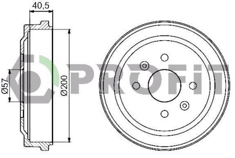 Барабан тормозной PROFIT 50200005