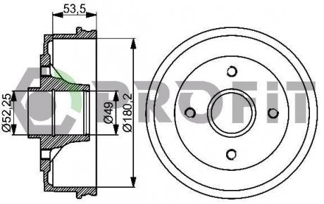 Барабан тормозной PROFIT 50200075