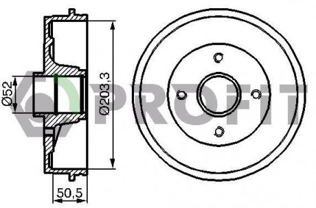 Барабан гальмівний PROFIT 5020-0076