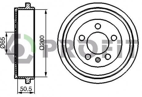 Барабан тормозной PROFIT 50200077