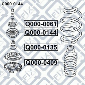 Опора амортизатора Q-fix Q000-0144