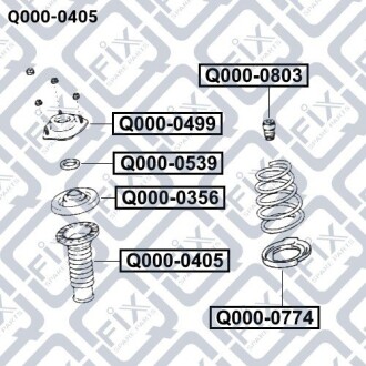 Пильовик переднього амортизатора Q-fix Q000-0405