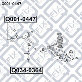 Втулка заднього стабілізатора Q-fix Q001-0447