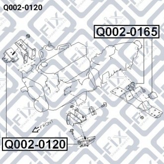 Подушка двигуна передня Q-fix Q002-0120 (фото 1)