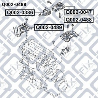 Подушка двигуна ліва Q-fix Q002-0488