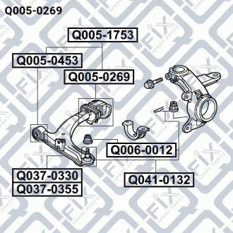 САЙЛЕНТБЛОК ЗАДНИЙ ПЕРЕДНЕГО РЫЧАГА Q-fix Q0050269