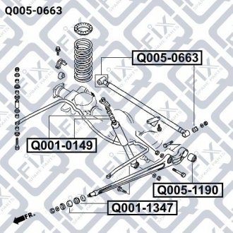 Сайлентблок задньої поперечної тяги Q-fix Q005-0663