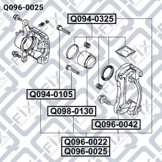 Супорт гальмівний передній (лівий) Q-fix Q096-0025 (фото 1)