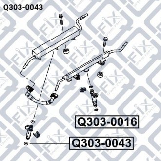 Кільце ущільнювача форсунки уприскування палива Q-fix Q303-0043