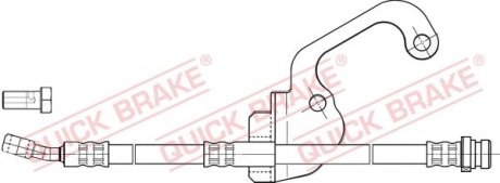 Шланг тормозной QUICK BRAKE 50838X (фото 1)