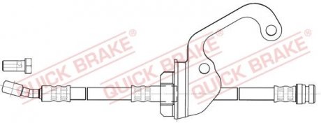 Шланг гальмівний QUICK BRAKE 50839X (фото 1)