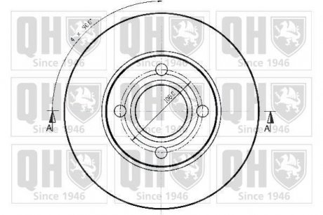 Тормозной диск QUINTON HAZELL BDC3907