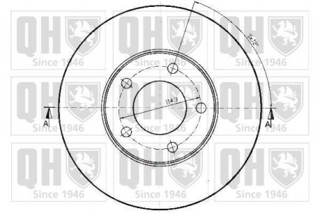 Тормозной диск QUINTON HAZELL BDC4414