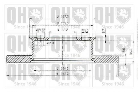 Гальмівний диск QUINTON HAZELL BDC4647