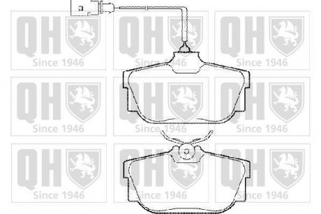 Комплект тормозных колодок, дисковый тормоз QUINTON HAZELL BP1285 (фото 1)