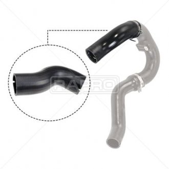 Патрубок интеркулера Doblo 1.3D Multijet 10-Л. RAPRO R11594