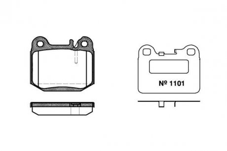 Колодка гальм. диск. MB M-CLASS (W163) (02/98-06/05) задн. REMSA 0014.40