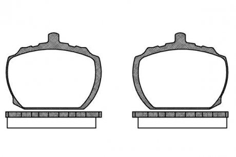Тормозные колодки, дисковый тормоз (набор) REMSA 005810 (фото 1)